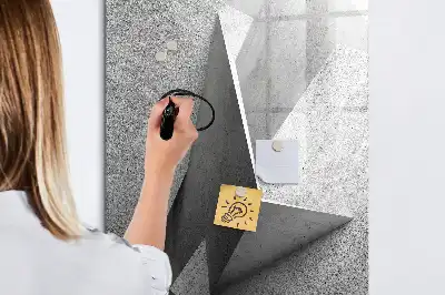Quadro magnético de apagar a seco com estampa de abstração geométrica