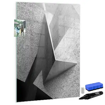 Quadro magnético de apagar a seco com estampa de abstração geométrica