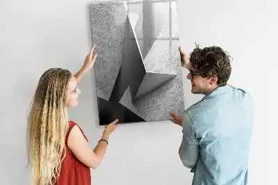 Quadro magnético de apagar a seco com estampa de abstração geométrica