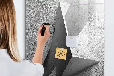 Quadro magnético de apagar a seco com estampa de abstração geométrica