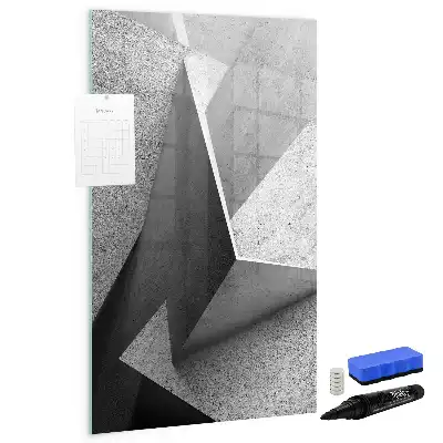 Quadro magnético de apagar a seco com estampa de abstração geométrica