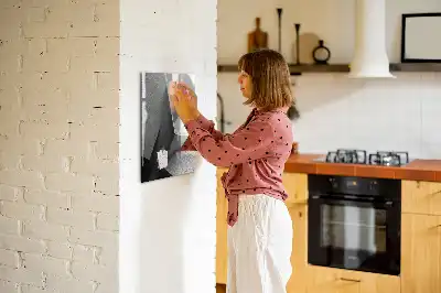 Quadro magnético de apagar a seco com estampa de abstração geométrica