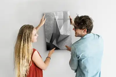 Quadro magnético de apagar a seco com estampa de abstração geométrica