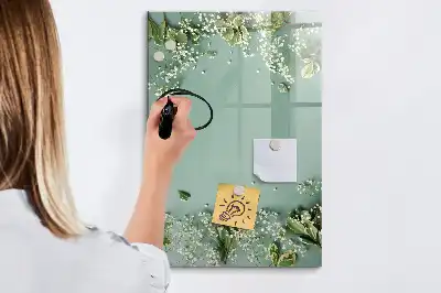 Quadro magnético de apagar a seco modelo Gipsofila