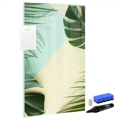 Quadro magnético de apagar a seco estampa de monstera tropical