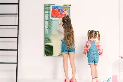 Quadro magnético de apagar a seco estampa de monstera tropical