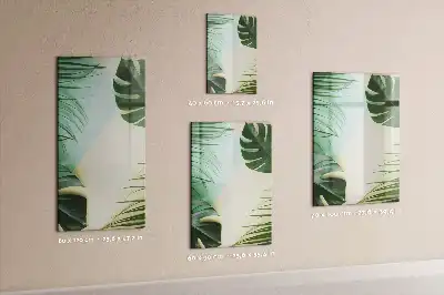 Quadro magnético de apagar a seco estampa de monstera tropical