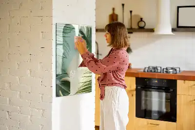 Quadro magnético de apagar a seco estampa de monstera tropical