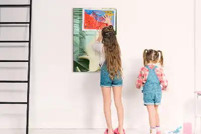 Quadro magnético de apagar a seco estampa de monstera tropical