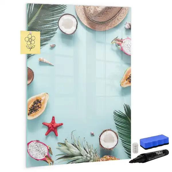 Quadro magnético de apagar a seco composição de verão