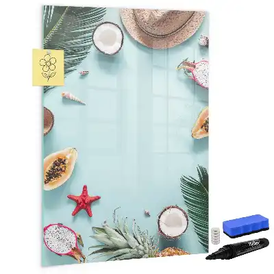Quadro magnético de apagar a seco composição de verão