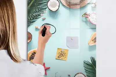 Quadro magnético de apagar a seco composição de verão