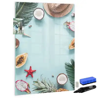 Quadro magnético de apagar a seco composição de verão