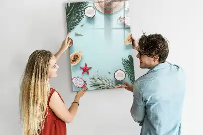 Quadro magnético de apagar a seco composição de verão