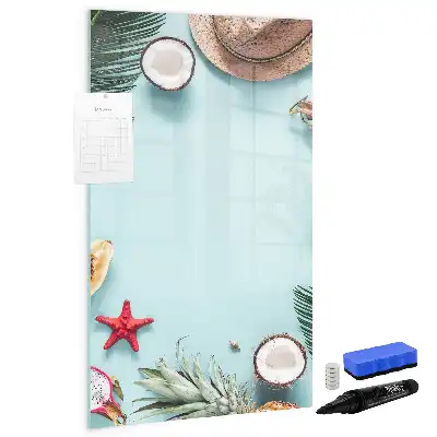 Quadro magnético de apagar a seco composição de verão