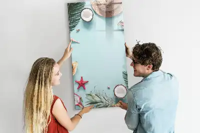 Quadro magnético de apagar a seco composição de verão