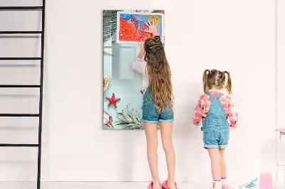 Quadro magnético de apagar a seco composição de verão