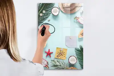 Quadro magnético de apagar a seco composição de verão