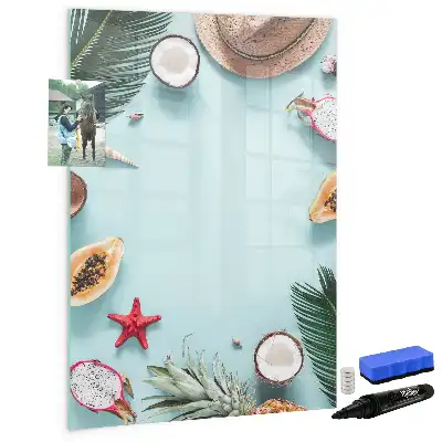 Quadro magnético de apagar a seco composição de verão