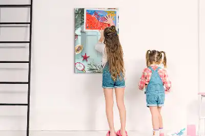 Quadro magnético de apagar a seco composição de verão