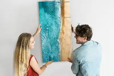 Quadro magnético de apagar a seco estampa paisagem de praia