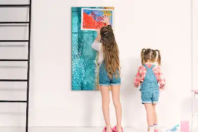 Quadro magnético de apagar a seco estampa paisagem de praia