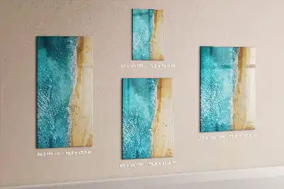 Quadro magnético de apagar a seco estampa paisagem de praia