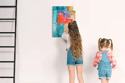 Quadro magnético de apagar a seco estampa paisagem de praia