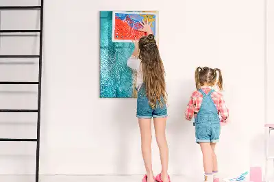 Quadro magnético de apagar a seco estampa paisagem de praia