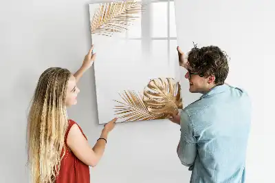 Quadro magnético de apagar a seco folhas douradas