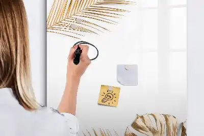 Quadro magnético de apagar a seco folhas douradas