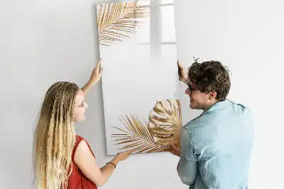 Quadro magnético de apagar a seco folhas douradas