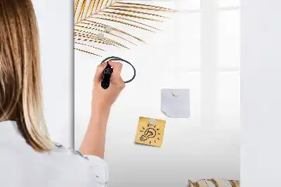 Quadro magnético de apagar a seco folhas douradas