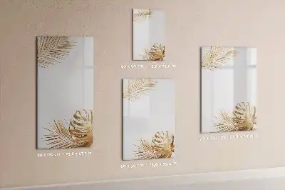 Quadro magnético de apagar a seco folhas douradas