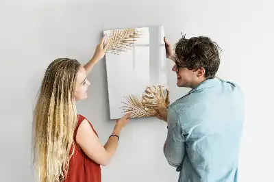 Quadro magnético de apagar a seco folhas douradas