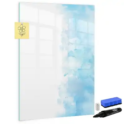 Quadro magnético de apagar a seco com estampa de manchas de aquarela