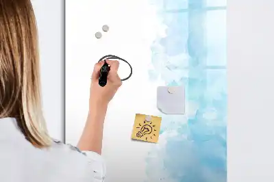 Quadro magnético de apagar a seco com estampa de manchas de aquarela
