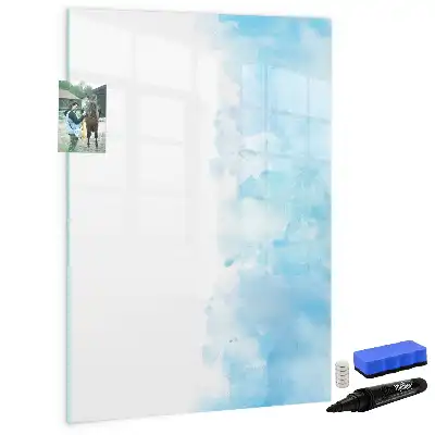Quadro magnético de apagar a seco com estampa de manchas de aquarela