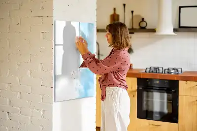 Quadro magnético de apagar a seco com estampa de manchas de aquarela