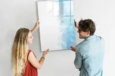 Quadro magnético de apagar a seco com estampa de manchas de aquarela