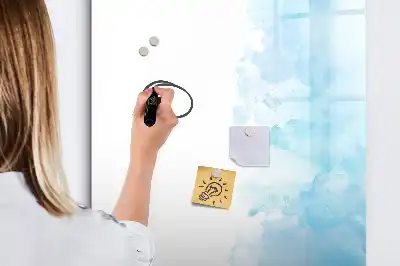 Quadro magnético de apagar a seco com estampa de manchas de aquarela