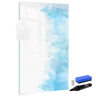 Quadro magnético de apagar a seco com estampa de manchas de aquarela