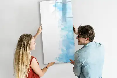 Quadro magnético de apagar a seco com estampa de manchas de aquarela