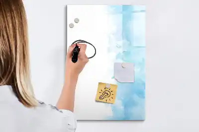 Quadro magnético de apagar a seco com estampa de manchas de aquarela