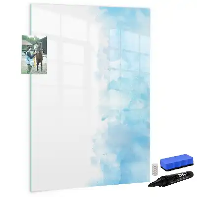 Quadro magnético de apagar a seco com estampa de manchas de aquarela