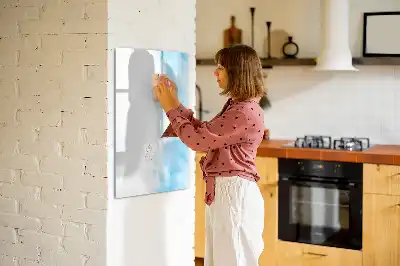 Quadro magnético de apagar a seco com estampa de manchas de aquarela