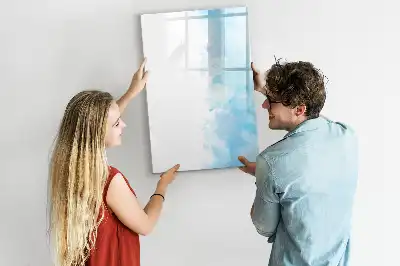 Quadro magnético de apagar a seco com estampa de manchas de aquarela