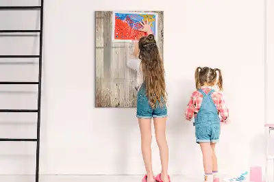Quadro magnético de apagar a seco em madeira