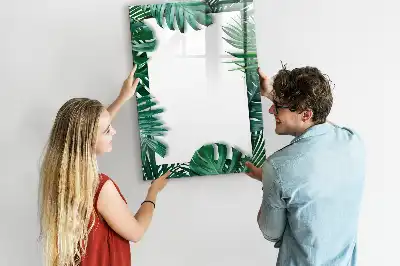 Quadro magnético de apagar a seco com moldura de monstera