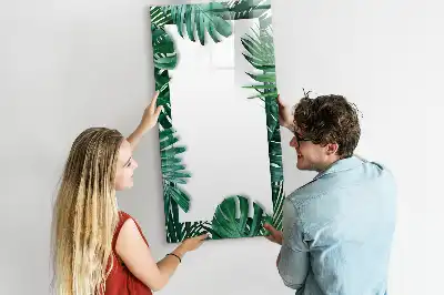 Quadro magnético de apagar a seco com moldura de monstera